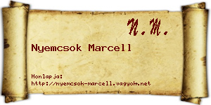 Nyemcsok Marcell névjegykártya