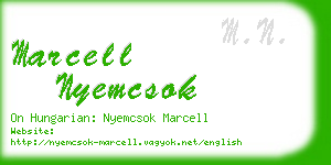 marcell nyemcsok business card